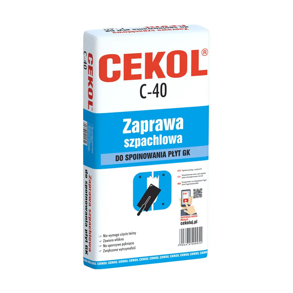 Cekol C-40 Special patching mortar for pointing of plasterboards - 16kg