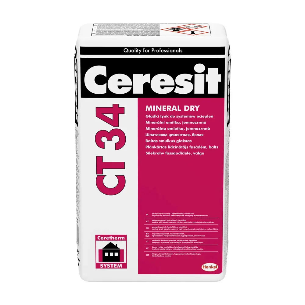 Ceresit CT34 rough mineral render WHITE - 25kg