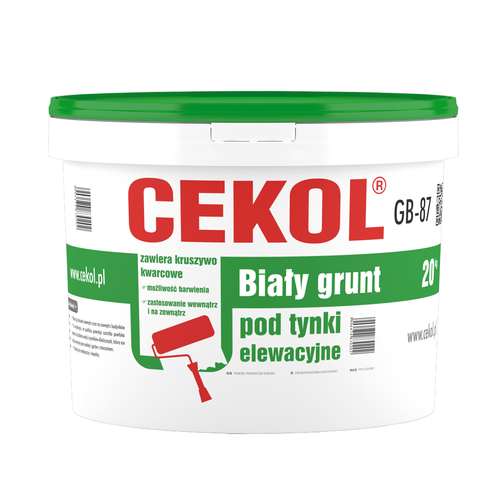 Cekol GB-87 white primer for external plaster - 20kg