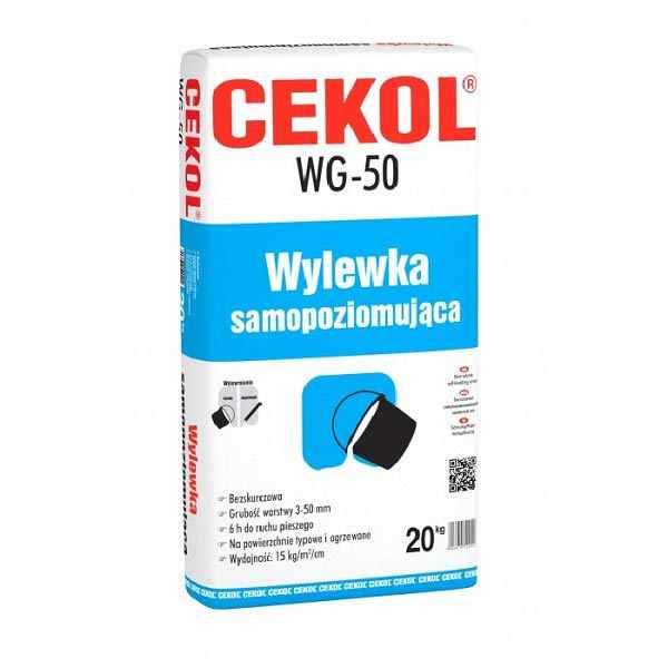 Cekol WG-50 selfleveling screed - 20kg